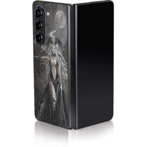 Gothic Princess with Silver Dragon by Nene Thomas Galaxy Z Fold5 5G Skin